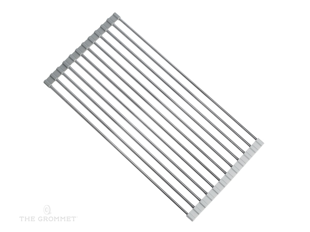 Grand Fusion Housewares 20" Silver Solid Roll Up Sink Drying Dish Rack